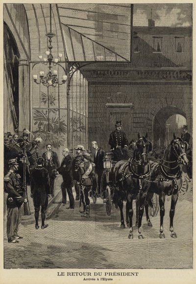 Return of French President Felix Faure from His Visit to Russia, 1897 by French School
