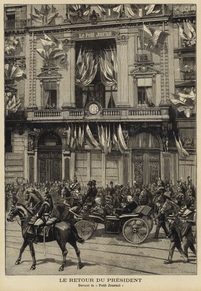 Return of French President Felix Faure from His Visit to Russia, 1897 by French School