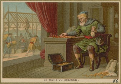 Rich Man Counting His Money by French School