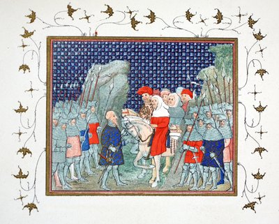 Richard II Betrayed at Penmaur Rhos and Taken Prisoner by the Duke of Northumberland, Facsimile Copy from Le Prinse et Mort du Roy Richart by Jean Creton, Reprinted 19th Century by French School