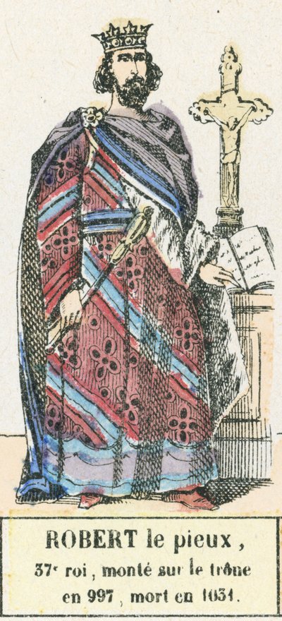 Robert the Pious, 37th King, ascended the throne in 997, died in 1031 by French School