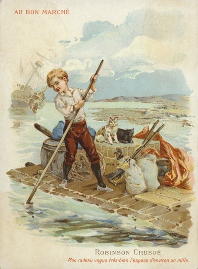 Robinson Crusoe on Raft by French School