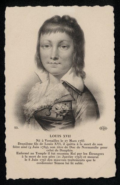 King Louis XVII by French School