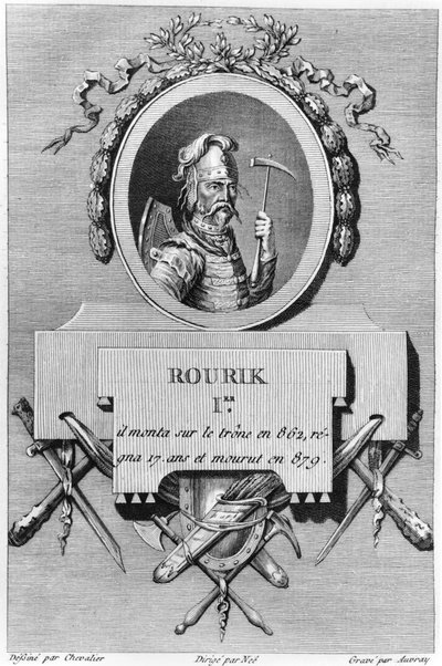 Rurik (d. 879), First Tsar of Russia, Illustration from Histoire Physique, Morale, Civile et Politique de la Russie Ancienne by Nicolas Gabriel Clerc by French School