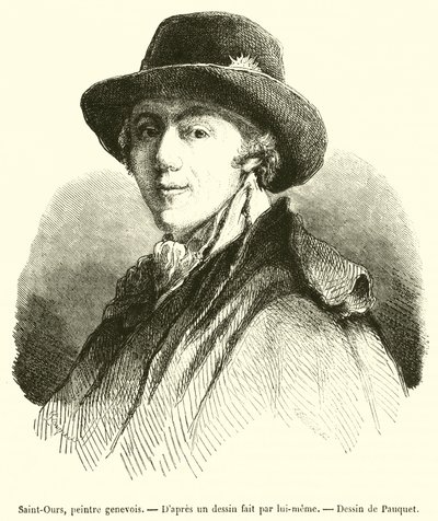Saint-Ours, Genevan Painter (engraving) by French School