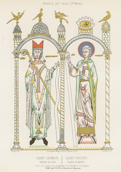Saint Germain and Saint Vincent by French School