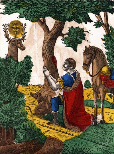 Saint Hubert. Image of Epinal, first half of the 19th century by French School
