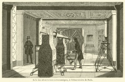 Astronomical Observation Room, at the Paris Observatory (engraving) by French School