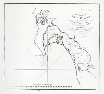 San Diego Bay, California, from the itinerary of La Perouse by French School
