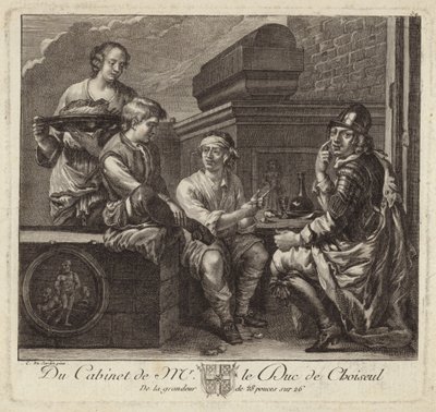Satirical Depiction of the Cabinet of the Duc de Choiseul by French School