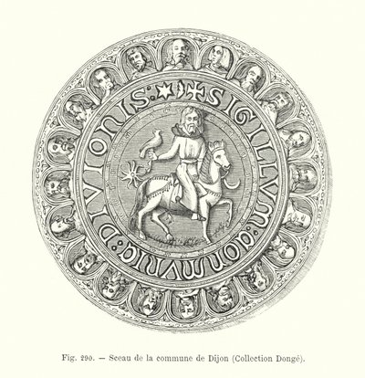 Seal of the Commune of Dijon, Donge Collection by French School