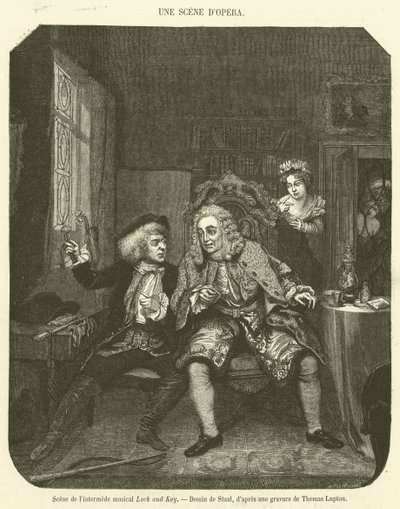 Scene from the Musical Interlude Lock and Key by French School