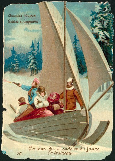 Scene from Around the World in Eighty Days, by Jules Verne by French School