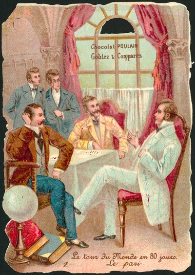 Scene from Around the World in Eighty Days, by Jules Verne by French School