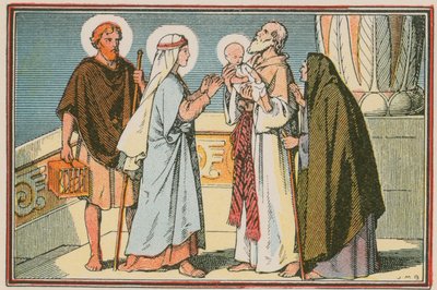 Scene from the Life of Jesus (coloured engraving) by French School