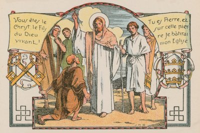 Scene from the Life of Jesus (coloured engraving) by French School