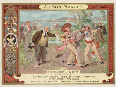 Scene from the novel Les Cinq Sous de Lavarede, by Paul Ivoi by French School