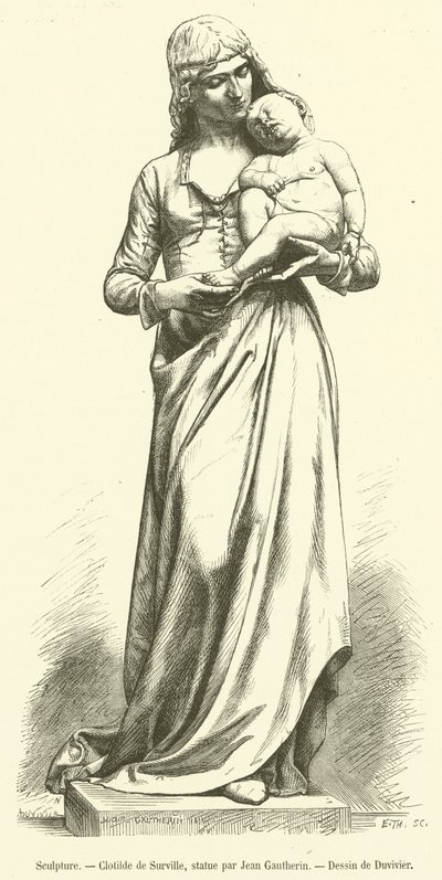 Sculpture, Clotilde de Surville by French School