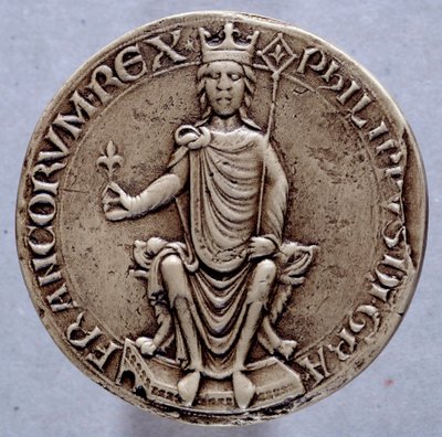 Seal of King Philip II dit Philippe Augustus by French School