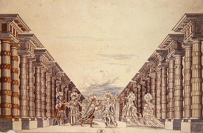 Set Design for an Unidentified Play by French School