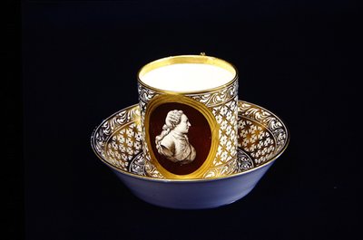 Sevres cup and saucer with an effigy of Louis XVI by French School