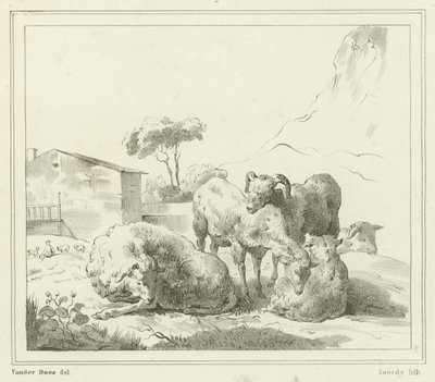 Sheep in a Landscape by French School