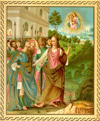 Sibyl of Tiburtis announcing to Augustus the coming of Jesus Christ by French School