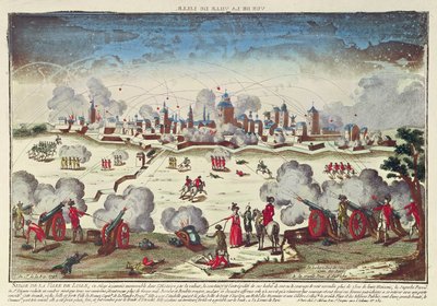 Siege and Bombardment of Lille by Albert de Saxe-Teschen, September-October 1792 by French School