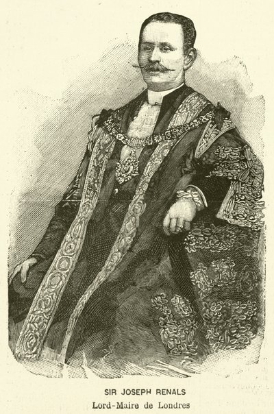 Sir Joseph Renals, Lord Mayor of London (engraving) by French School