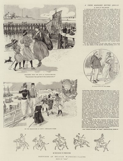 Sketches at Belgian Watering-Places by French School
