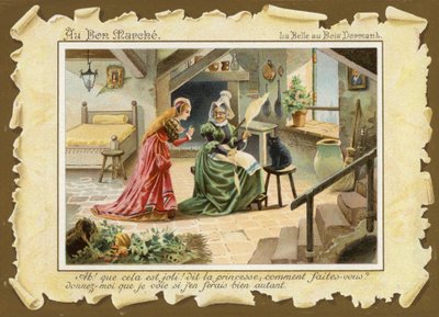 Sleeping Beauty, with Old Woman by French School