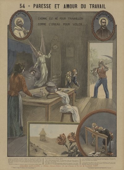 Sloth and diligence by French School