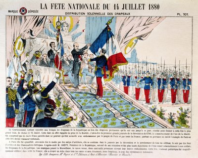 Solemn Distribution of Flags at Longchamp by President Jules Grevy, 14th July 1880 by French School