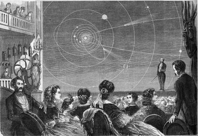 Astronomy show at the Robin Theatre in Paris by Henri Robin by French School