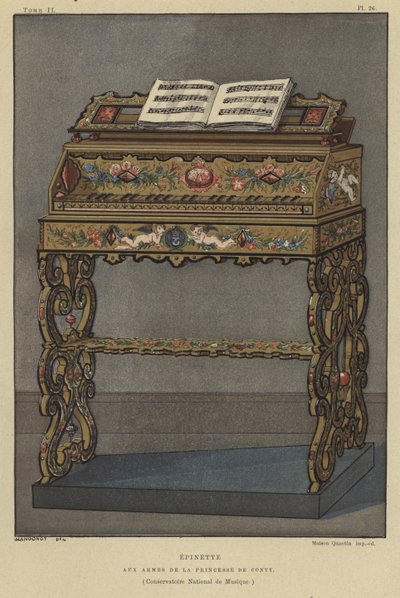 Spinet with the Coat of Arms of the Princess of Conti by French School