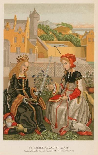 St. Catherine and St. Agnes by French School