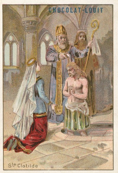 St Clotilde, Second Wife of Clovis I, King of the Franks by French School