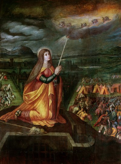 St. Genevieve Praying to Avert the Coming of Attila and his Huns by French School