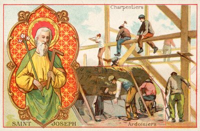 St Joseph, patron saint of carpenters and roofers by French School