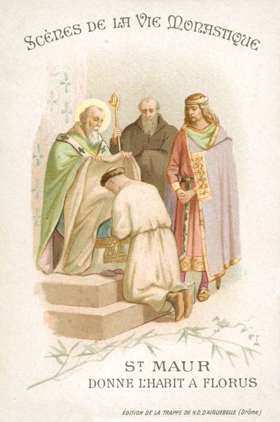 St Maurus gives Florus his habit by French School