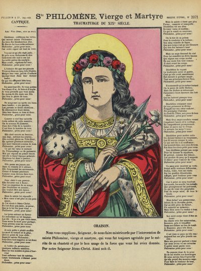St Philomena, Virgin and Martyr by French School