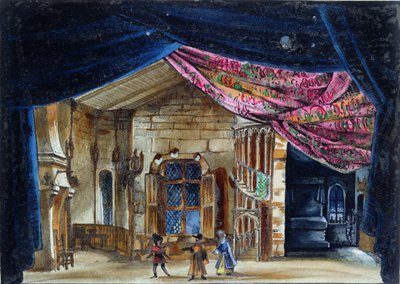 Stage Design for Act II of La Juive by French School