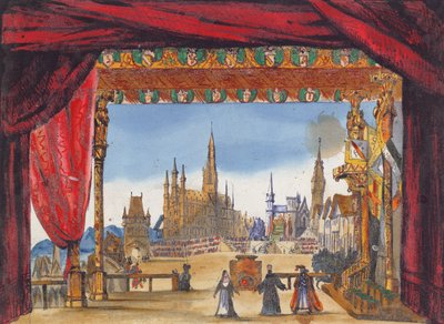 Stage Design for Act V of La Juive by French School