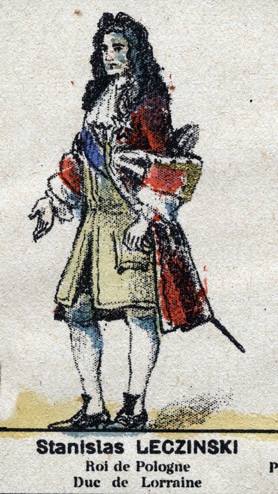 Stanislas I Leszczynski (1677-1766), Duke of Lorraine and Bar, King of Poland. In Galeriede Kings and Queens of France and illustrious characters from 1643 to 1895 Epinal image by French School
