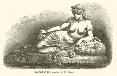 Statue of Cleopatra VII, last ruler of Ptolemaic Egypt, by Daniel by French School