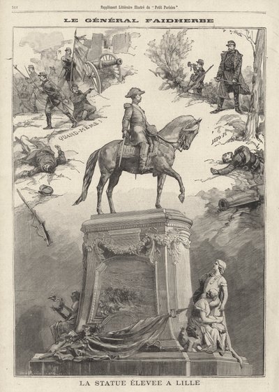 Statue of French General and Colonial Governor Louis Faidherbe Erected at Lille by French School