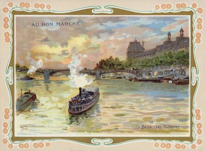 Steam Boats on River Seine, Paris by French School