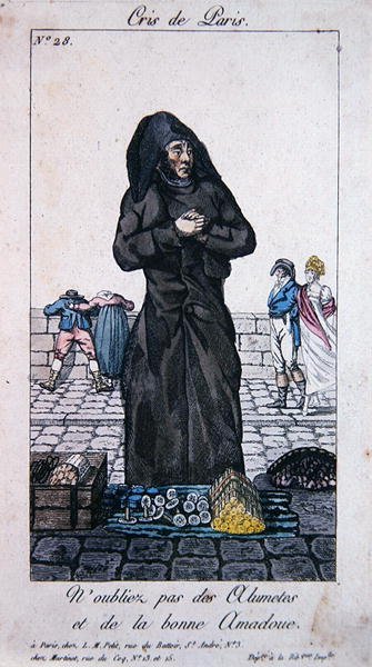 Street Vendor of Matches and Kindling wood, early 19th century by French School