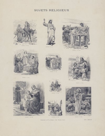 Religious Subjects (engraving) by French School