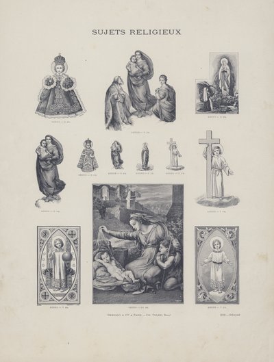 Religious Subjects (engraving) by French School
